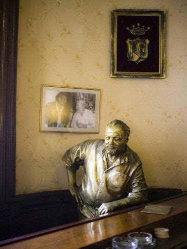 Lifesize Bronze Statue Of Author Ernest Hemingway In Bar El Floridita