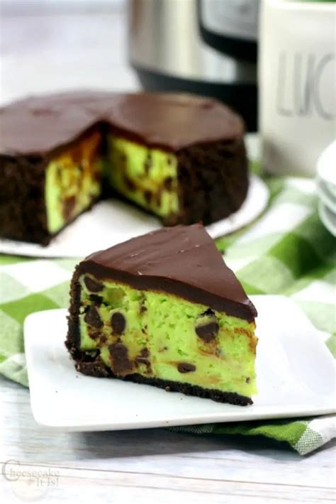 Mint Chocolate Chip Cheesecake With Chocolate Ganache Cheesecake It Is