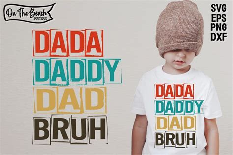 Dada Daddy Dad Bruh Svg Dad Bruh Png Svg Bruh Retro Happy Etsy