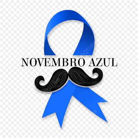 Blue Mustache Clipart Transparent PNG Hd, Textured Blue Ribbon Novembro ...