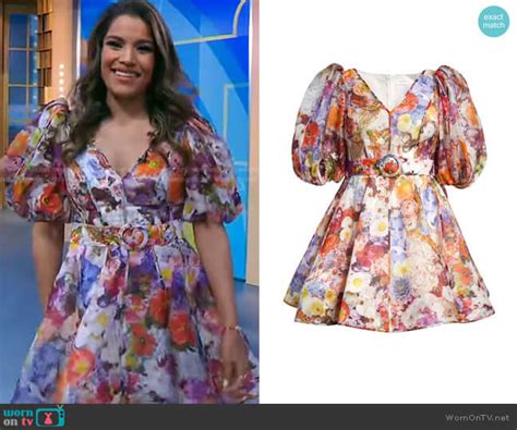 Wornontv Julianna Pe As Floral Belted Mini Dress On Good Morning