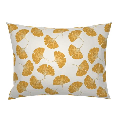 Autumn Ginkgo Pillow Sham Ginkgo Leaves Saffron By Etsy