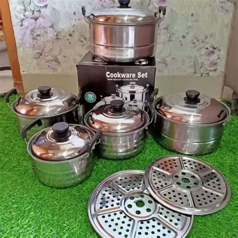 Jual Panci Susun High Pots Steamer Cookware Set Panci Set Stainless