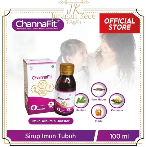 Jual Channa Fit Sirup Imun Kekebalan Tubuh 100ml Ekstrak Ikan Gabus