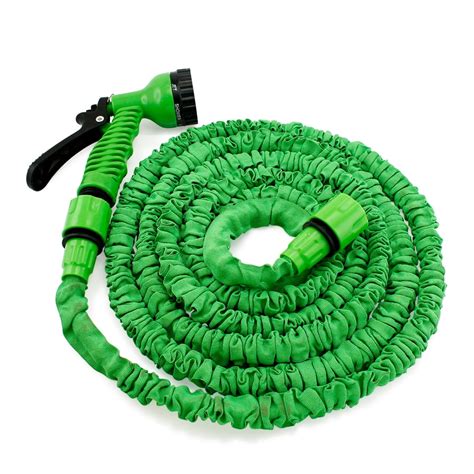 Expandable Flexible Stronger Deluxe Garden Water Hose W Spray Nozzle