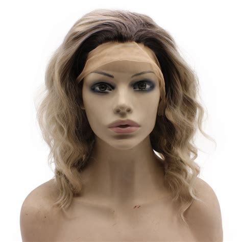 Wavy Ash Blonde Shoulder Length Synthetic Wig