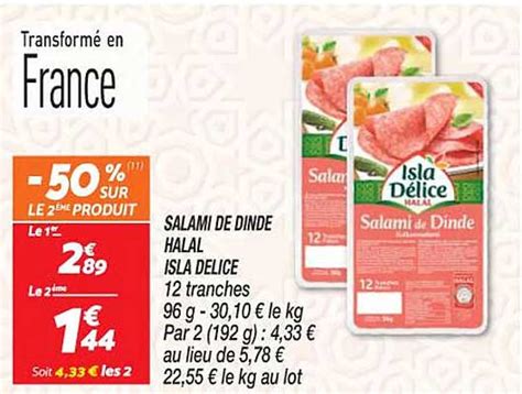 Promo Salami De Dinde Halal Isla D Lice Chez Netto Icatalogue Fr