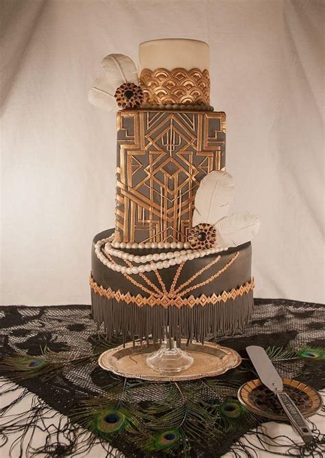 20 Deliciously Decadent Art Deco Wedding Cakes Art Deco Cake Art