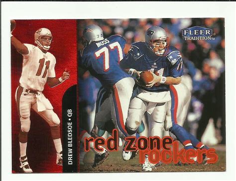 Drew Bledsoe Fleer Tradition Red Zone Rockers New England