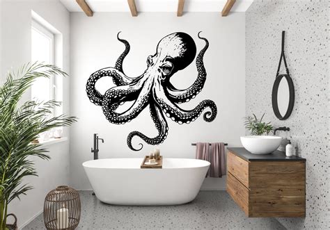 Octopus Wall Decor Octopus Wall Decals Tentacles Wall Art - Etsy