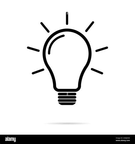 Light Bulb Icon Lightbulb Energy Symbol Electric Power Vector