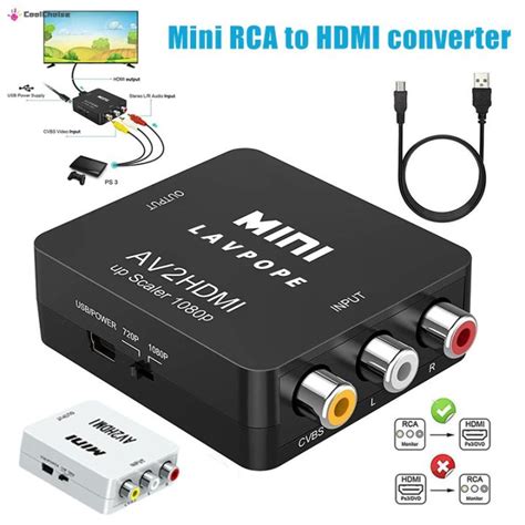 Av To Hdmi Converter High Quality Hd 1080p Av2hdmi Adapter For Tv Ps3