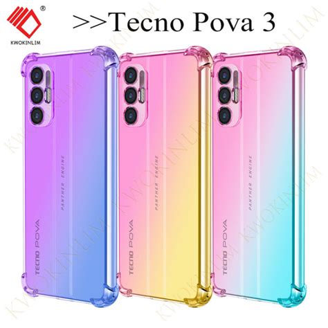 สำหรับ Tecno Pova 3โทรศัพท์กรณีซิลิคอนครอบคลุมไล่โทนสีสีซิลิโคนอ่อนนุ่ม