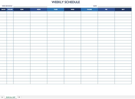 Time Management Spreadsheet Template —