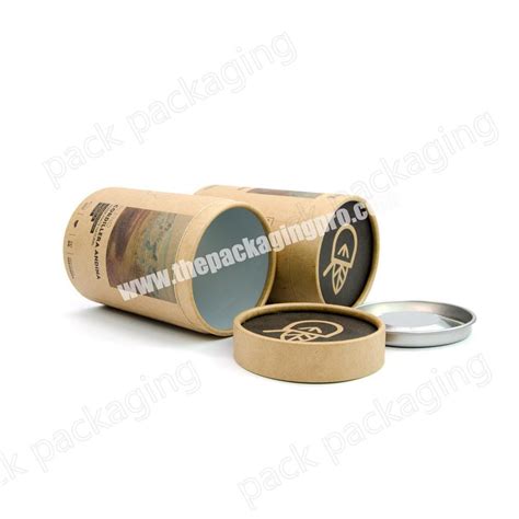 Biodegradable Custom Printed Creative Round Kraft Paper Tube Packaging For Food Packaging