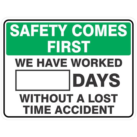 Lost Time Injury Sign Lti Board Buy Now Discount Safety Signs