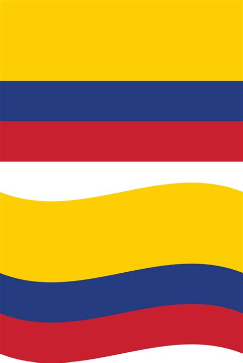 Bandera De Colombia Sobre Fondo Blanco Símbolo Del Estado De La