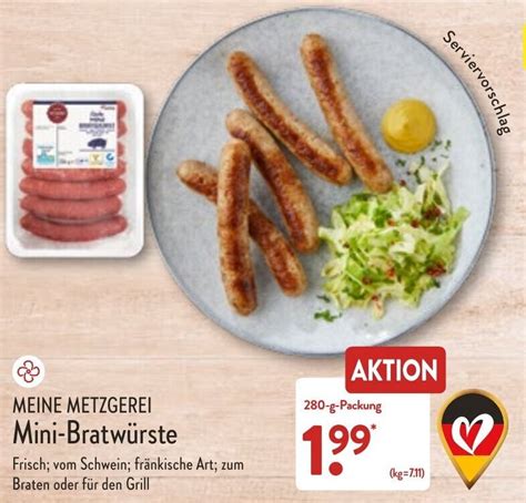 Meine Metzgerei Mini Bratw Rste G Packung Angebot Bei Aldi Nord