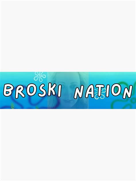 "Broski Nation Bumper Sticker" Sticker for Sale by Boneandskull | Redbubble