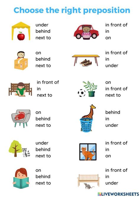 Ficha Online De Prepositions Of Place Para Elementary Puedes Hacer Los