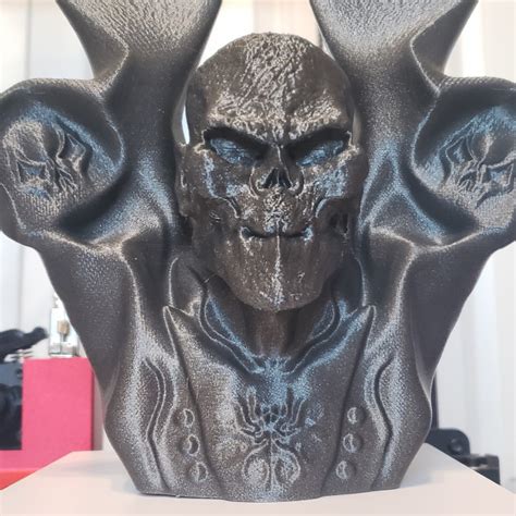 3d Printable Red Skull Fan Art By Ron R