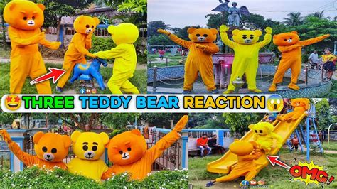 Update Viral Teddy Bear Prank Video 😂 Three Teddy Bear Funny Dance On