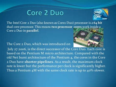 Core 2 Duo Processor