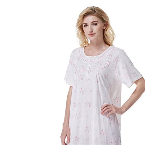 Keyocean Summer Nightgown For Women Soft 100 Cotton Lightweight Comfy