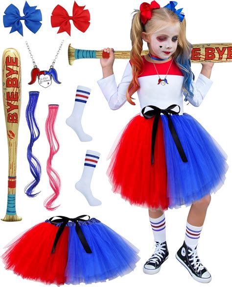 Costume Da Quinn Bambini Costume Cosplay Di Harley Quinn Gonna In