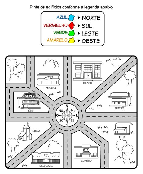Fichas E Atividades Os Pontos Cardeais Educa O Online