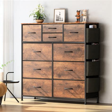 Lulive Drawer Dresser Chest Of Drawers For Bedroom With Side