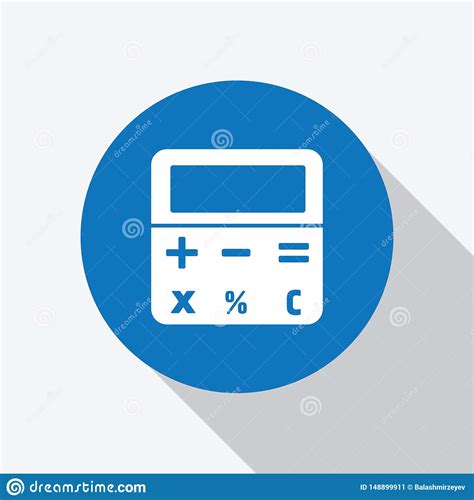 Icono Blanco De La Calculadora Con S Mbolos De La Matem Ticas