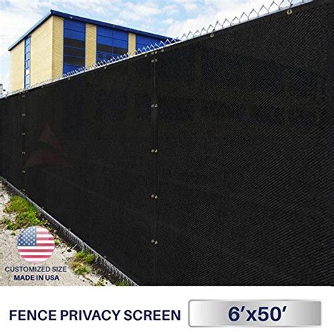 Windscreen4less Heavy Duty Privacy Screen Fence In Color Solid Black 6