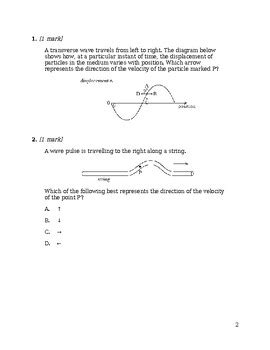 Ib Dp Physics Question Book C Wave Model Sl First Teaching