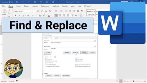 Using Find And Replace In Microsoft Word Youtube