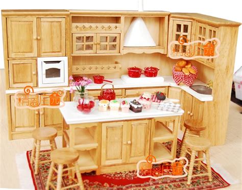 1::12 Doll house mini dollhouse furniture miniature 8 piece set for kitchen ,kitchen accessories ...