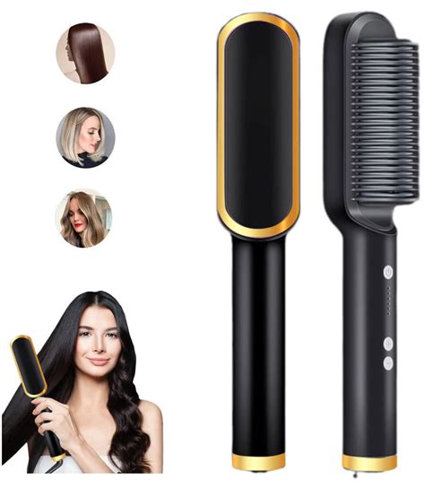 In Negative Ion Hair Straightener Styling Comb Fast Heating