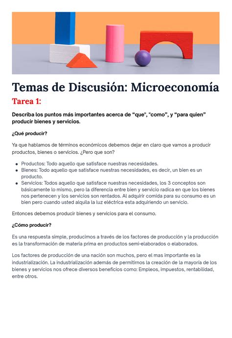 Temas De Discusi N Microeconom A Temas De Discusi N Microeconom A