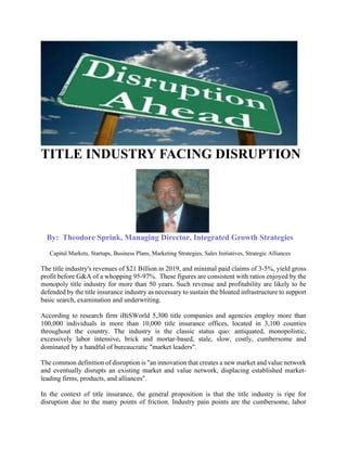 TITLE INDUSTRY FACING DISRUPTION Pdf