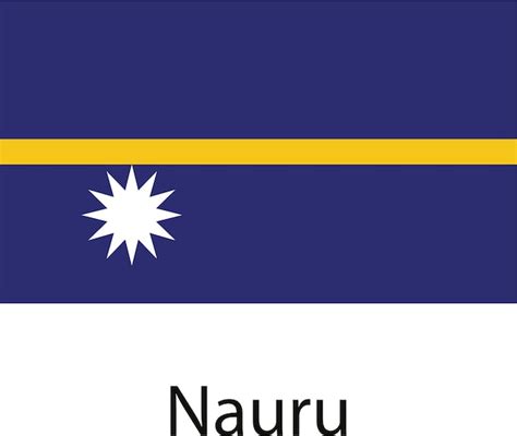 Nauru National Flag Premium AI Generated Vector