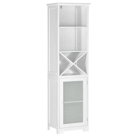 Tiptiper Tall Bathroom Storage Cabinet Freestanding Linen Tower