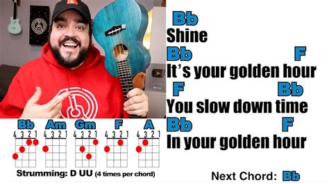 Golden Hour Jvke Ukulele Play Along With Chords And Lyrics Youtube