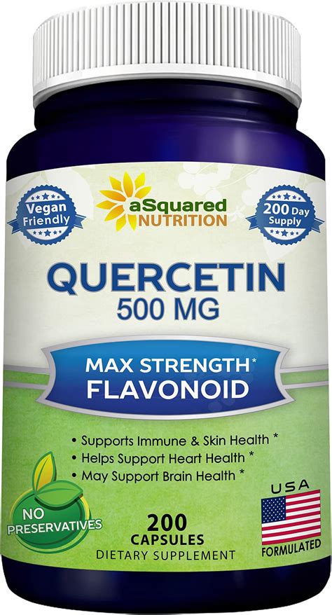 Amazon Asquared Nutrition Quercetin Mg Supplement