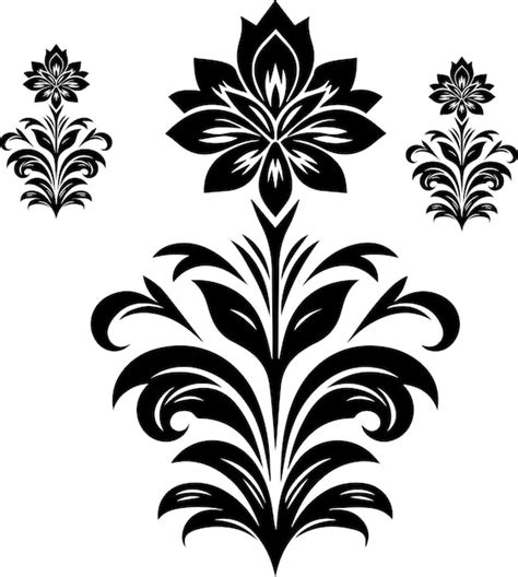 Premium Vector A Set Of Designs With The Words Flowers On Them