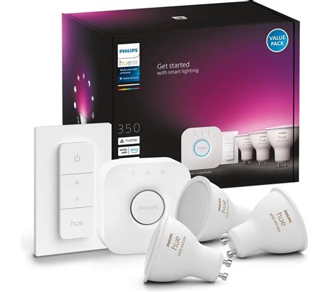 Philips Hue White And Colour Ambiance Smart Lighting Starter Kit Gu10