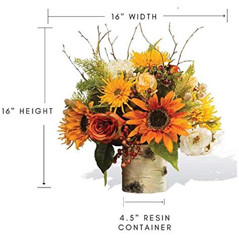 Petals Autumn Sunrise Silk Flower Centerpiece The Home Kitchen Store