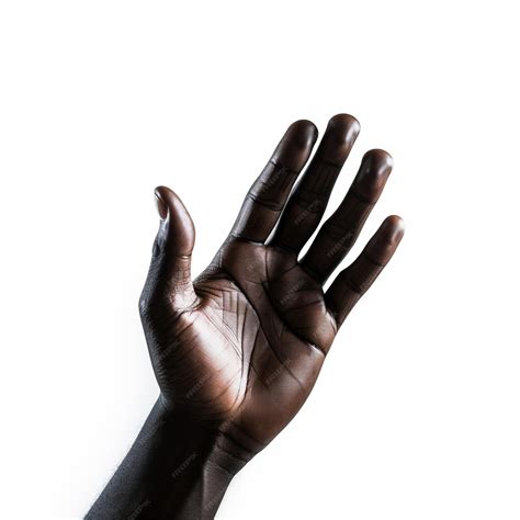 Premium Ai Image A Hand With A White Background And A White Background