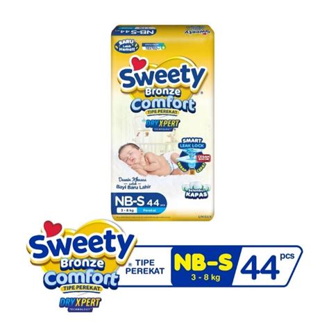 Jual Sweety Popok Bronze Dry X Pert Comfort Nbs Newborn Perekat