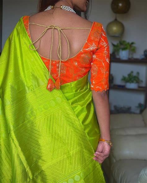 Top 999 Traditional Blouse Back Neck Designs For Silk Sarees Images