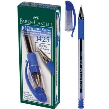 Faber Castell 1425 Tükenmez Kalem 10 lu Mavi AliExpress